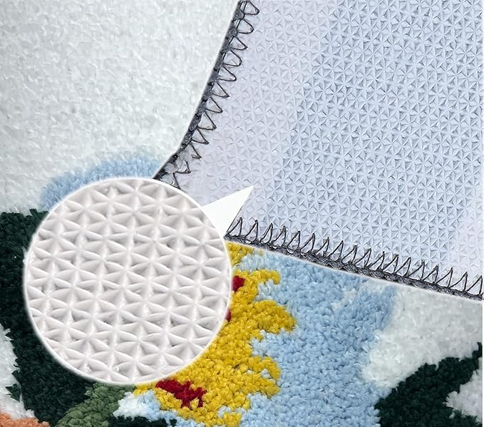 Como Super Soft (40x60 cm) Microfibre 2000 GSM Bath Mat Super Absorbent Anti Skid Mat for Bathroom/Bedroom/Kitchen/Door Mat/Floor Mat (Multicolour) Pack of 1